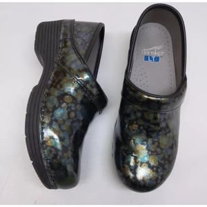 DANSKO Clogs LT Pro‎ Metallic Closed Back Patent Leather Comfort Work Size 39